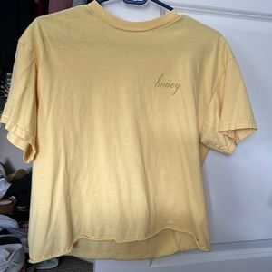 Yellow crop tee